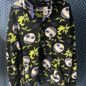 Disney Nightmare Before Christmas Black Fleece Pullover NWT